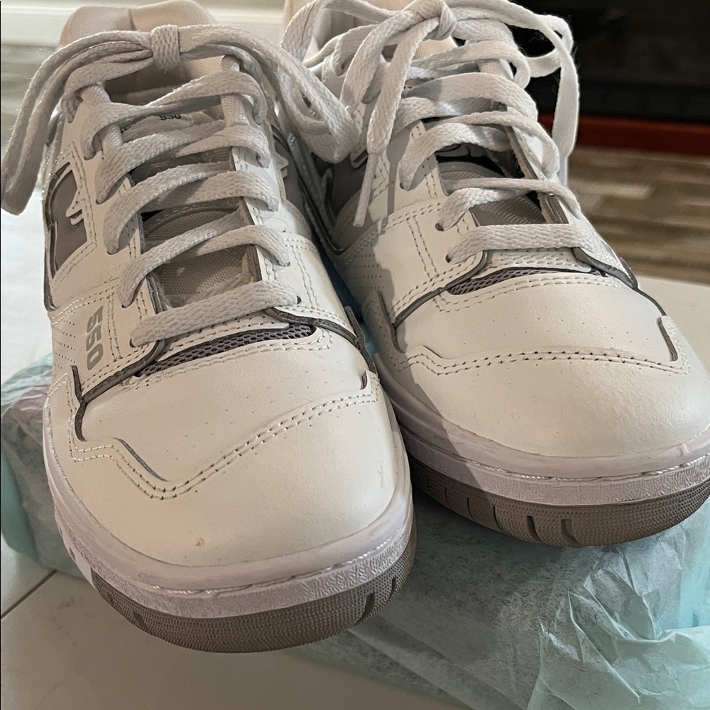 New Balance White and Gray  Sneakers